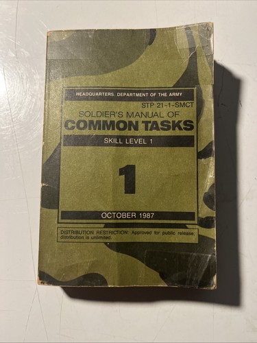 Soldiers Manual of Common Tasks Skill Level October 1987 STP 21-1-SMCT
