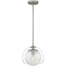 Brushed Nickel  Mini Pendant from the Eslinger Collection