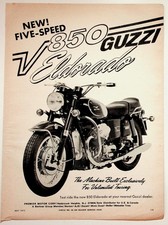 Vintage Moto Guzzi V850 Eldorado Motorcycle 1972 Magazine Print Ad