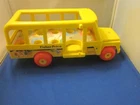 Vintage Fisher Price School Bus #192 Pull Toy FOR PARTS OR REPAIR