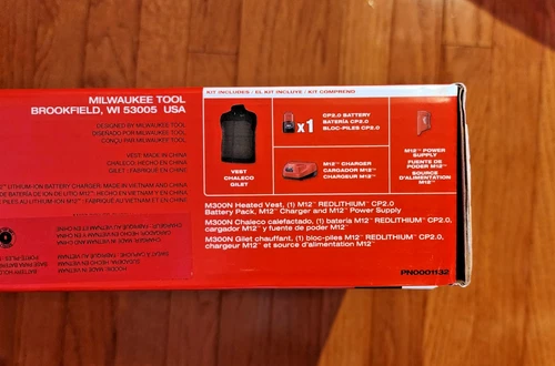 Milwaukee M300N-21 M12 Heated Brown Axis Vest Kit - NEW image 5