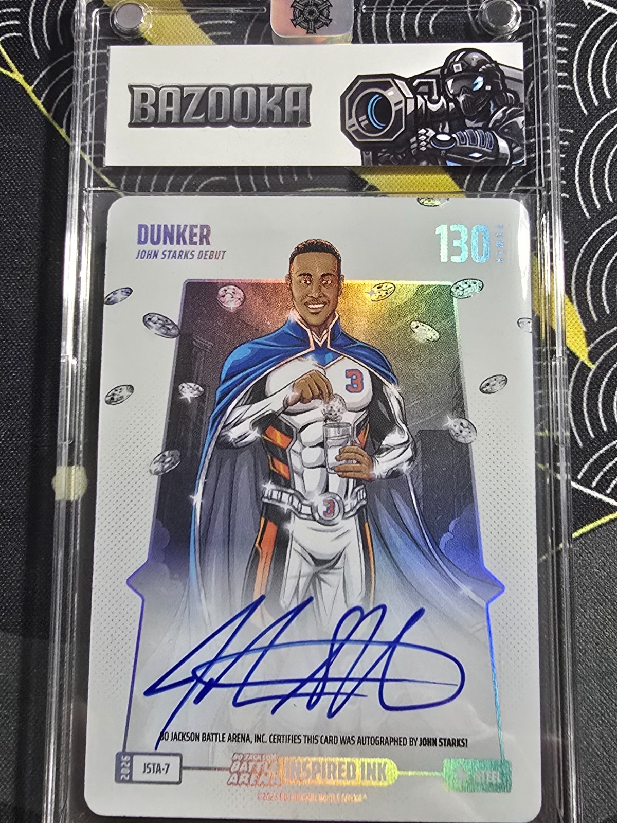 Bo Jackson Battle Arena Inspired Ink Dunker John Stark Steel Auto (MAG INCLUDED)