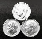 1953 P-D-S 10c SILVER Roosevelt Dime Year set.  GEM BU. (R195)