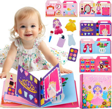 Toddler Busy Book,Montessori Toys for 2 Year Old Girl,Busy Board for Toddlers 2-