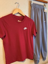 Nike Boys 2-Piece T-Shirt  Jogger Pants Set Size M Red/Gray Logo