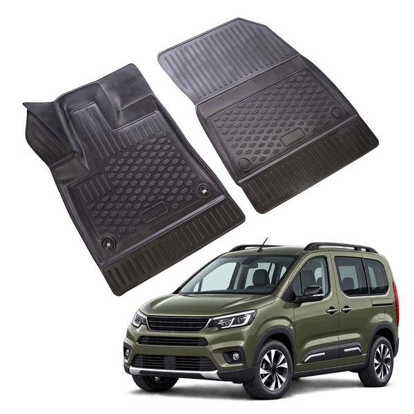 GummifußMatten FüR Peugeot Rifter Ab 2019 2-Tlg TPE 3D Gummimatten-image