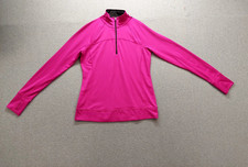 Tek Gear Women Pullover M Pink Mock Neck Long Sleeve Thumbholes Activewear