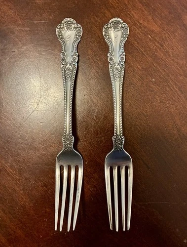 Antique Gorham Cambridge Sterling Silver Forks 7" Pat. 1899