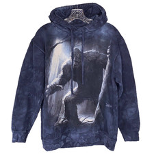 The Mountain 2009 Sasquatch Bigfoot Tie Dye Hooded Sweatshirt Size Small