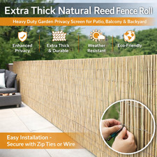 Reed Fencing Extra Thick Screening Roll Garden Privacy Screen Bamboo Fence Panel