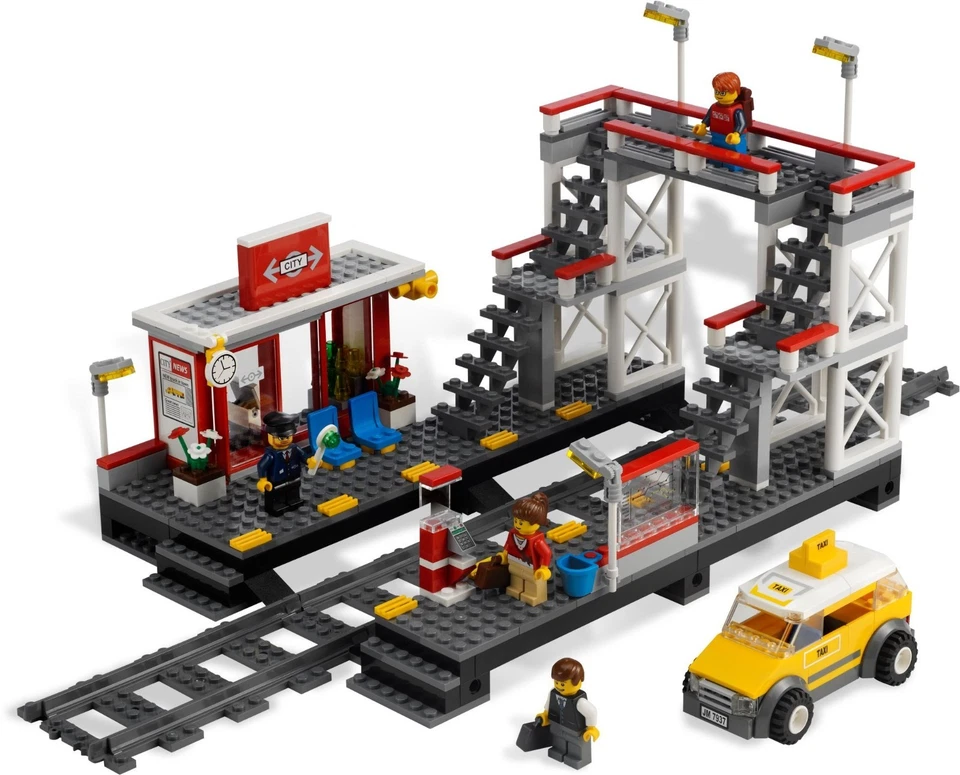 Lego CITY 7937 ~TRAIN STATION ~ Retired NEW SEALED Tracks Taxi Bridge Passengers - Image 3 of 4