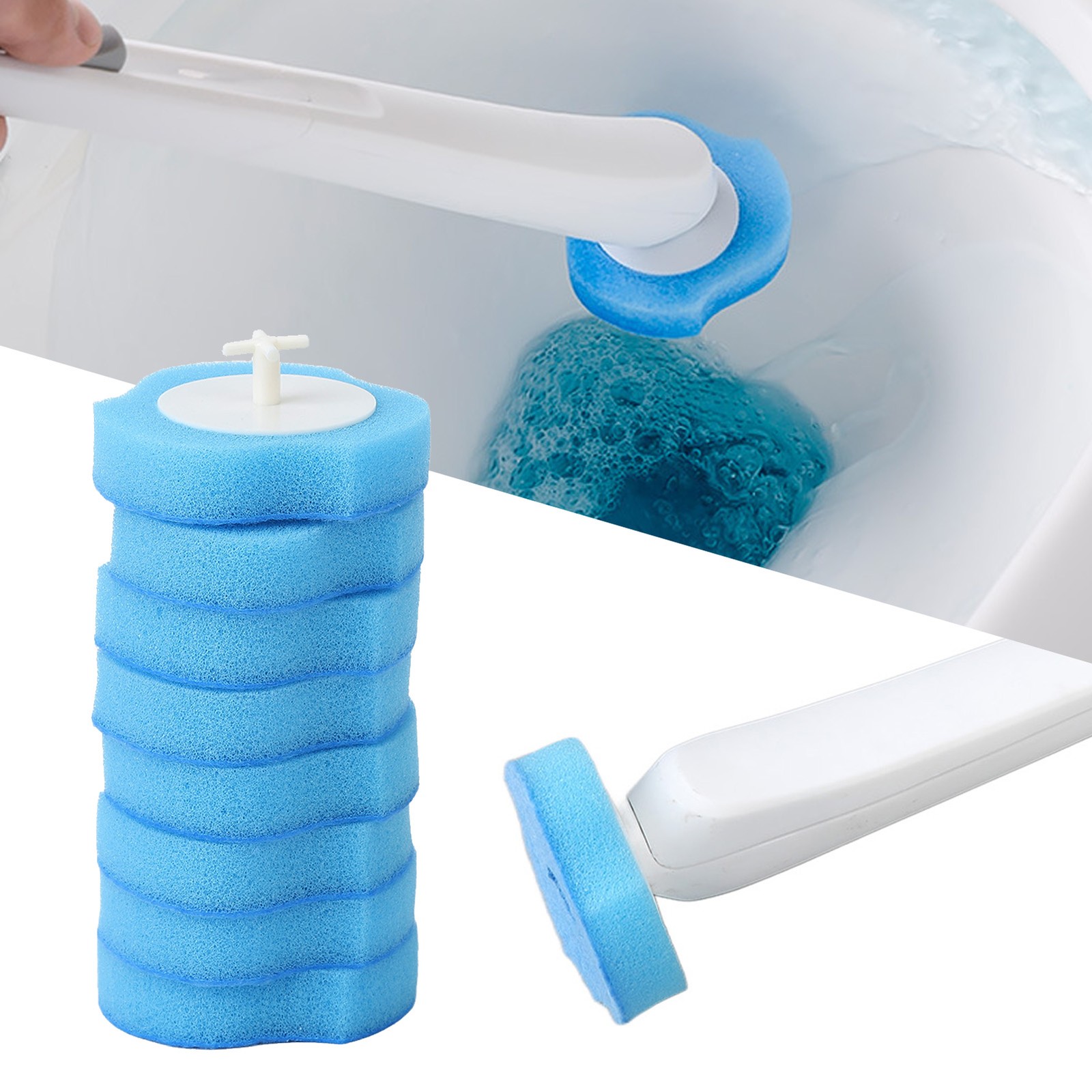 ˜16pcs Toilet Brush Replace Heads Disposable Water Soluble Cleaner Toilet Bru