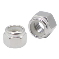 5/16"-18 Lock Nuts 50 Pack 304 Stainless Nylon Insert Locknuts for Bolts
