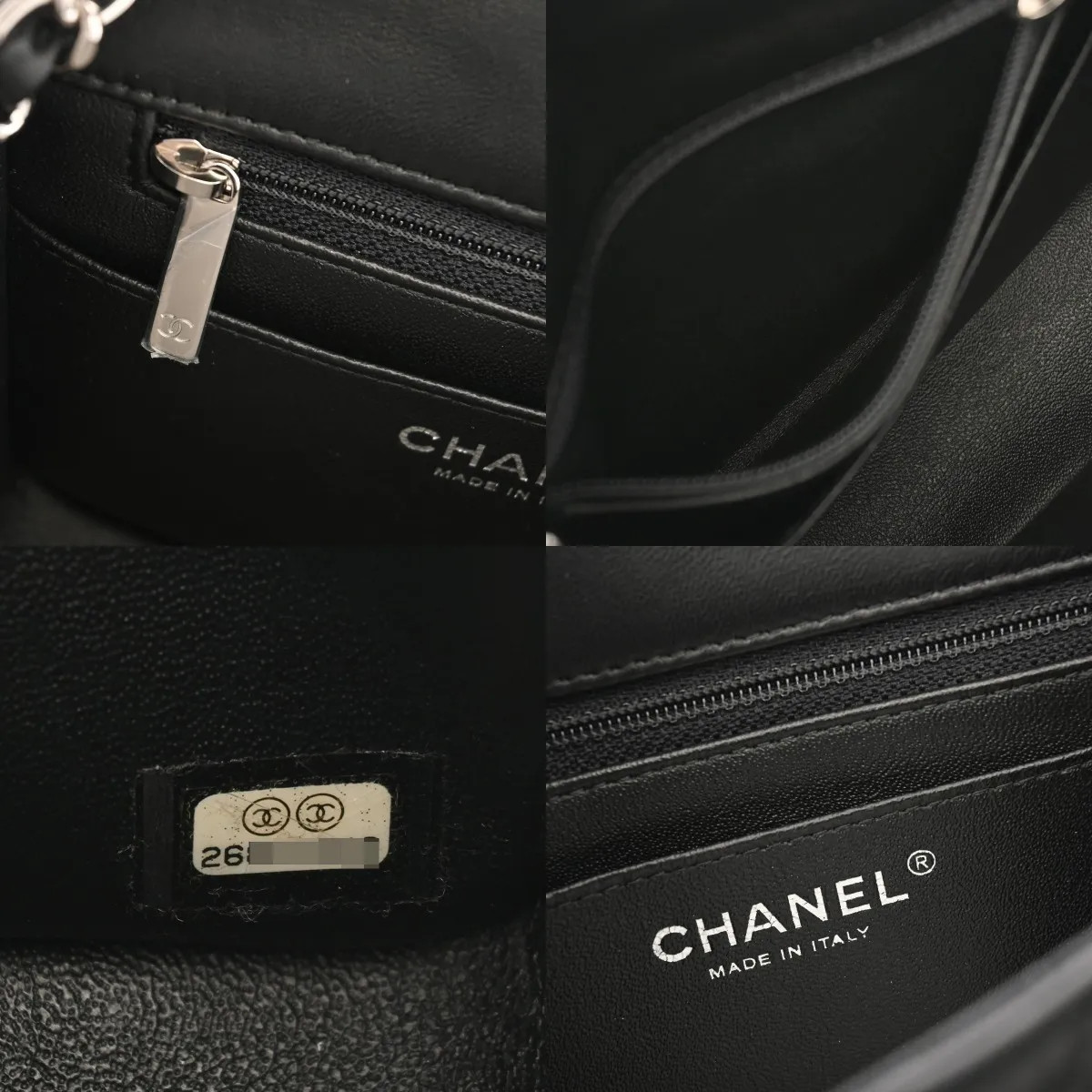 Chanel Mini Classic Handbag A35200 Shoulder Bag Lambskin Black #WB666 image 9