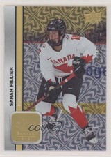 2023 Team Canada Juniors Gold Patterned Foilboard 7/25 Sarah Fillier #53 0c3