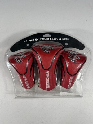 Wisconsin Badgers 3-Pack Golf Club Headcovers Team Golf Bucky Contour New
