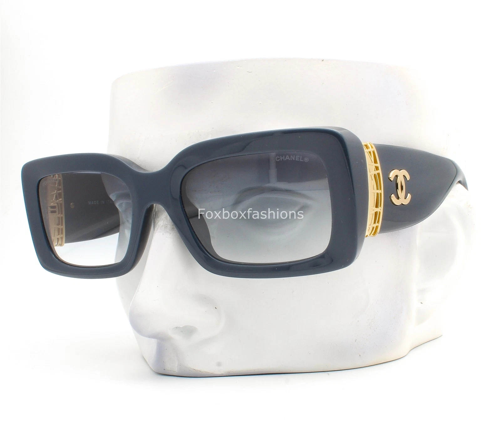 Chanel Jewel Tweed Sunglasses ch5534A 1790/0O Petrol Blue Polarized No Case