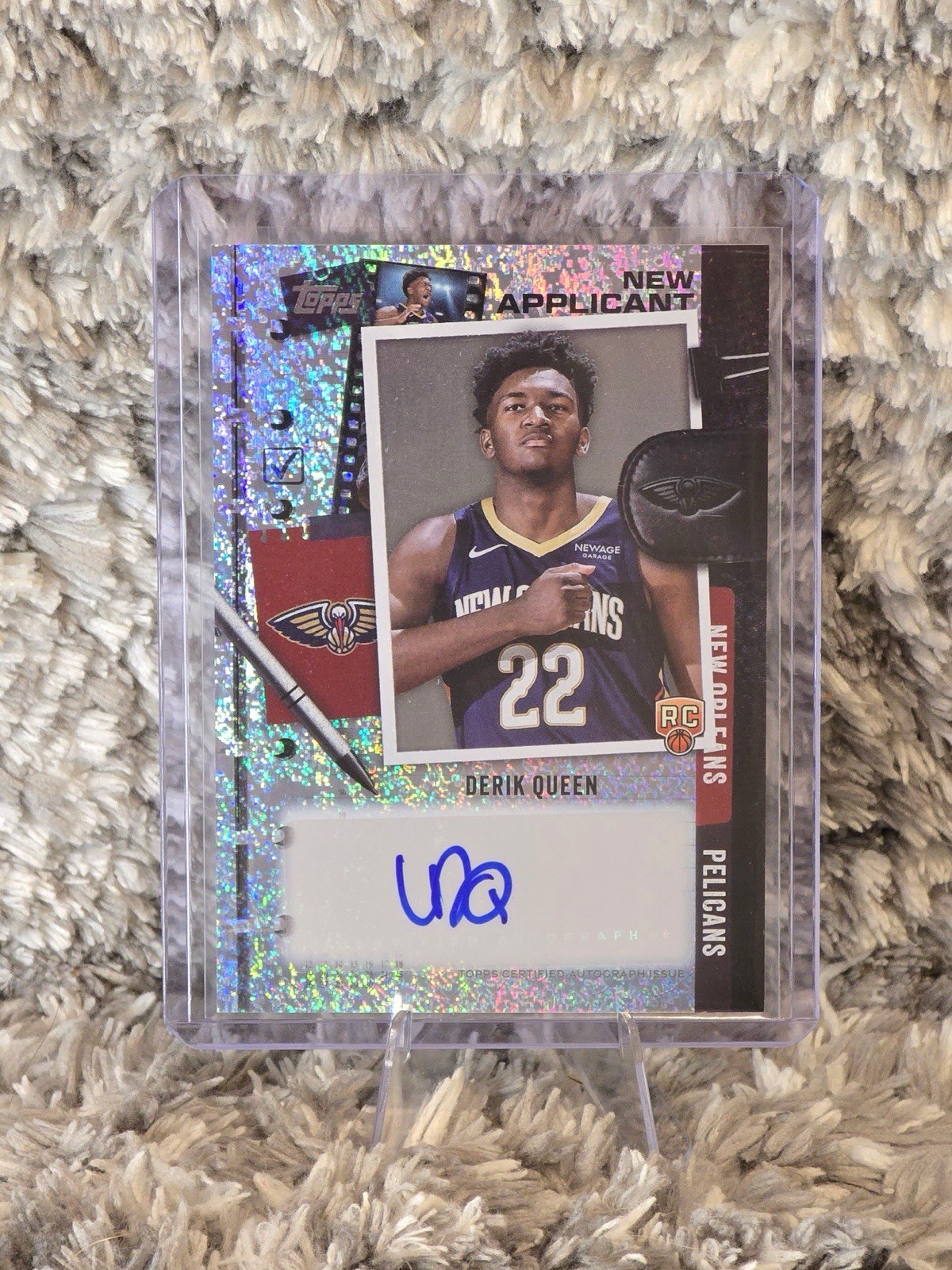 2025 Topps NBA - Derik Queen - New Applicant Holo Foil Rookie RC Auto #NA-DK