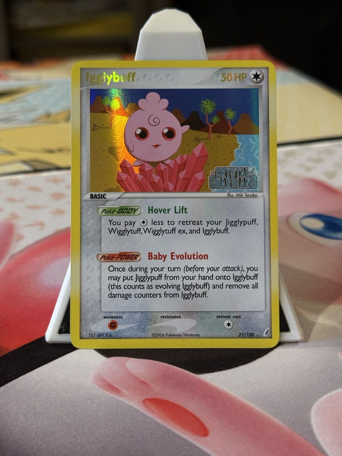 Pokemon TCG EX Crystal Guardians Igglybuff Stamped Reverse Holo 21/100 NEAR MINT