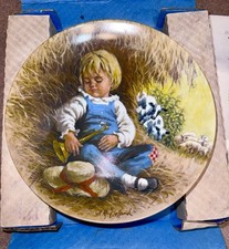 Little Boy Blue Collector Plate, 2 in Mother Goose series, 1980, COA