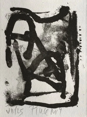 Jean Pierre PINCEMIN lithographie signé La Chambre blanche 1995 - Photo 1/3