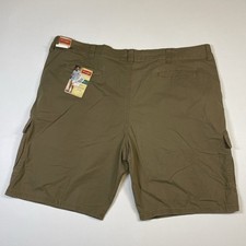 Wrangler Shorts Men  s 48 Brown Relaxed Fit Ripstop Cargo Outdoor Work NEW
