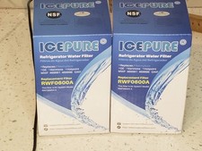 Ice Pure Replacement Refrigerator Water Filters RWF0600A Lot Of 2 New