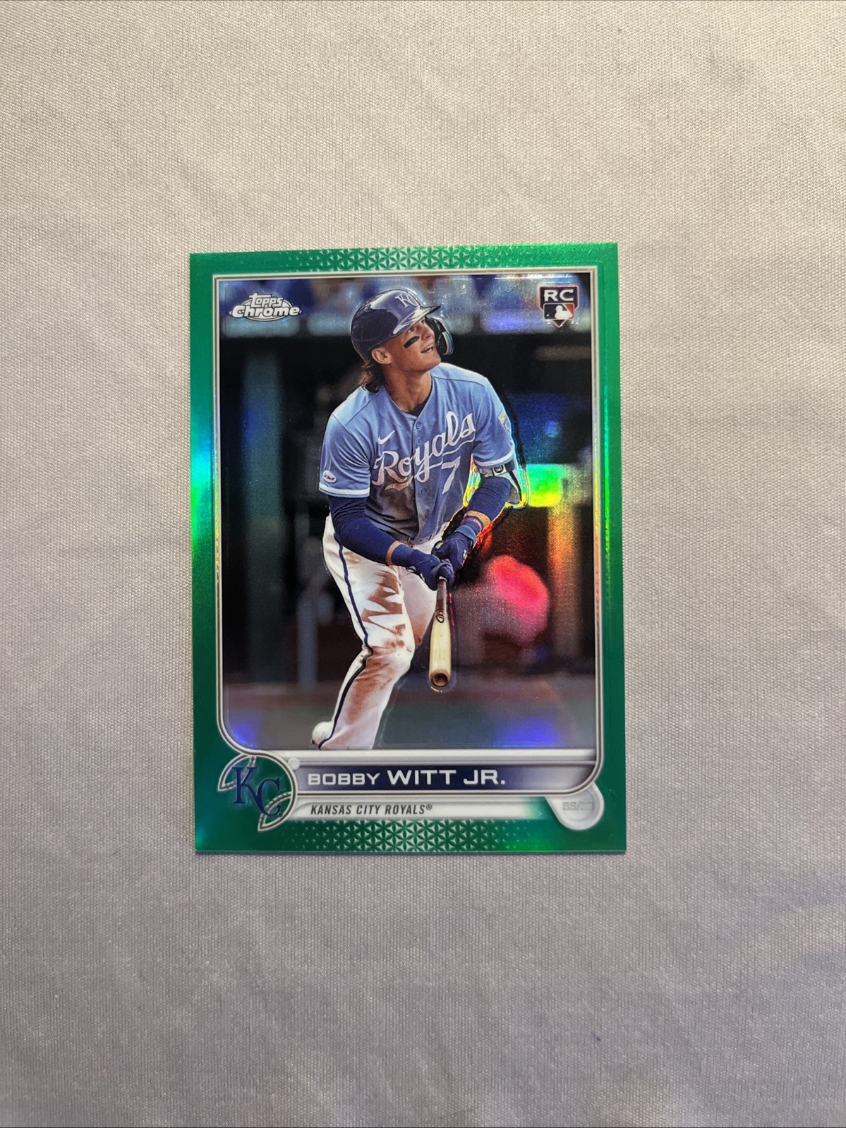 2022 Topps Chrome Update Bobby Witt Jr. Green Refractor Rookie /75 #USC35