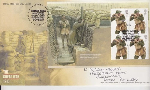 GB ROYAL MAIL FDC FIRST DAY COVER 1915 2015 THE GREAT WAR DY13 PRESTIGE PANE 1