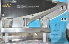Road Home Chrome Double Handle Kitchen Faucet Deck Plate Included NEW