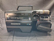 Magnavox Movie Maker VR8208AV01 VHS Camcorder MADE IN JAPAN 6x Zoom Black TESTED