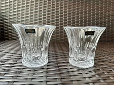 NEW - Pair of 4 Inch Tall Crystalite BOHEMIA Flared Vases, by the Czech Republic