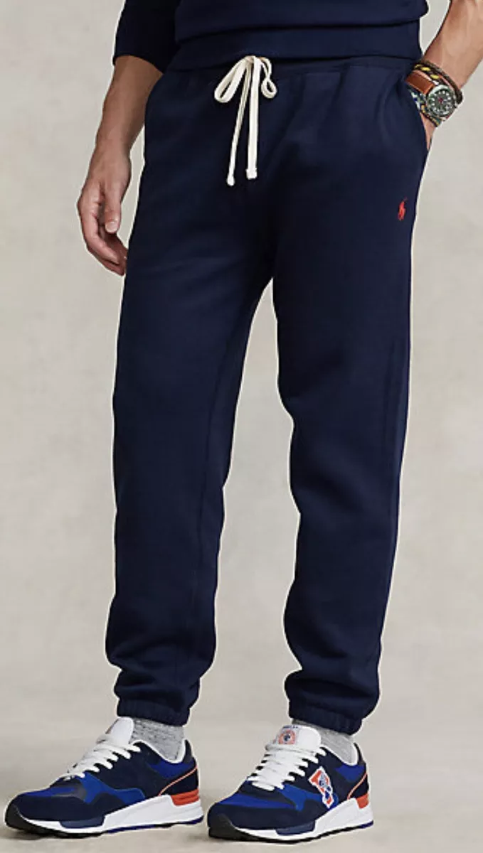 NWT Ralph Lauren POLO Men's 2XL XXL Cotton Fleece Sweatpants $110 NAVY Red  Pony