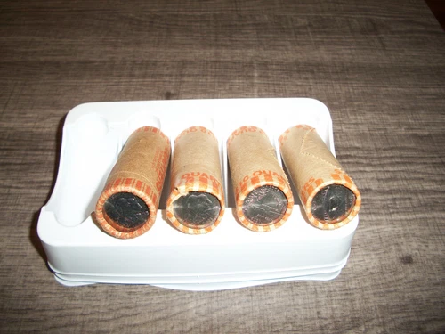 4 ROLLS 2005 UNCIRCULATED BANK STATE QUARTERS WV, OR, & (2) KS