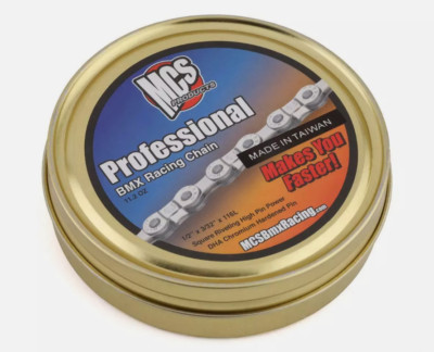 MCS PROFESSIONAL CHAIN 3/32'' SILVER BMX BIKE CHAINS SHADOW ODYSSEY PROMAX SUNDAY