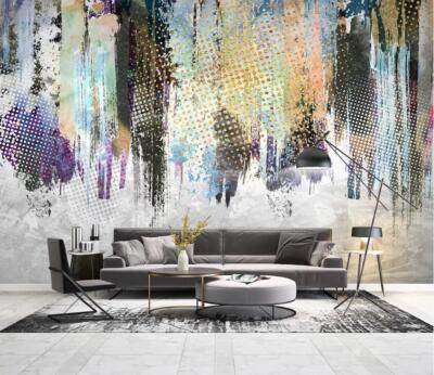 3D Bunte Retro Doodles ZHUC8203 Tapete Wandbild Fototapete Abnehmbarer Ann