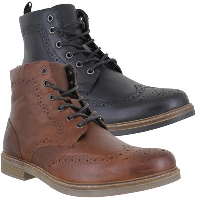 Herren Thomas Crick Dixon Leger Elegant Leder Spitze Brogue Stiefeletten Größen 7-12
