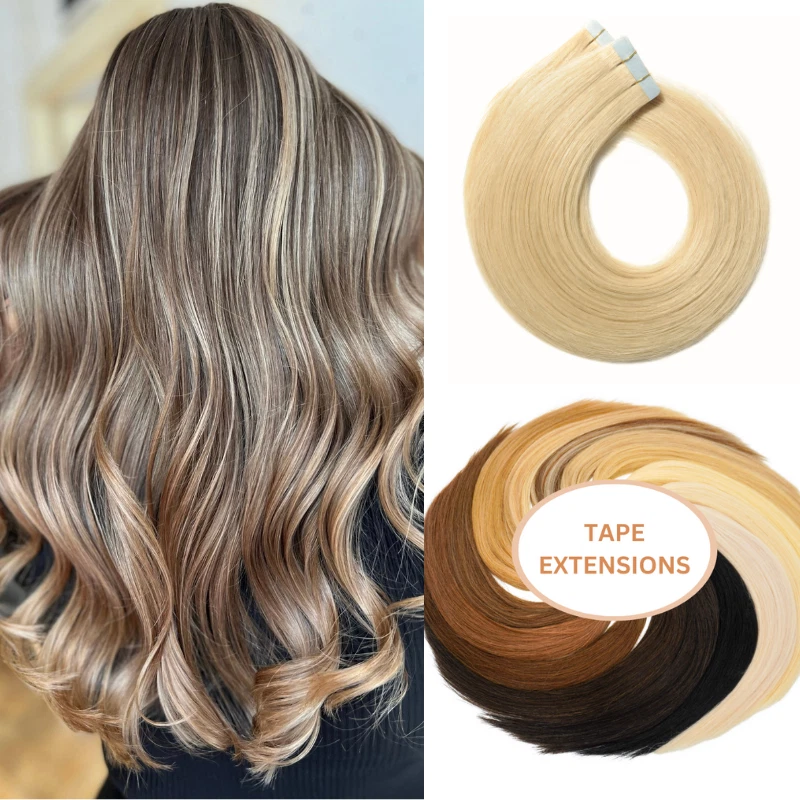 Tape In / On 100% Echthaar Remy Hair Extensions Haarverlängerung 2,5g / Tresse - Bild 2 von 4