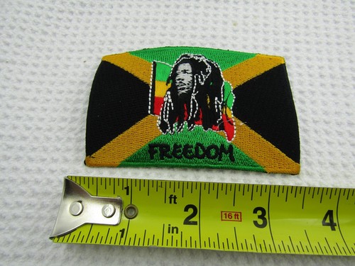Jamaica BOB (FREEDOM) Flag Embroidered Patches 3.5"x2.25" iron-on - Picture 2 of 3