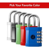 Padlock - 4 Digit Combination Lock For Gym Sports School & Employee Locker Ou... Padlock - 4 Digit Combination Lock For Gym Sports School & Employee Locker Ou...