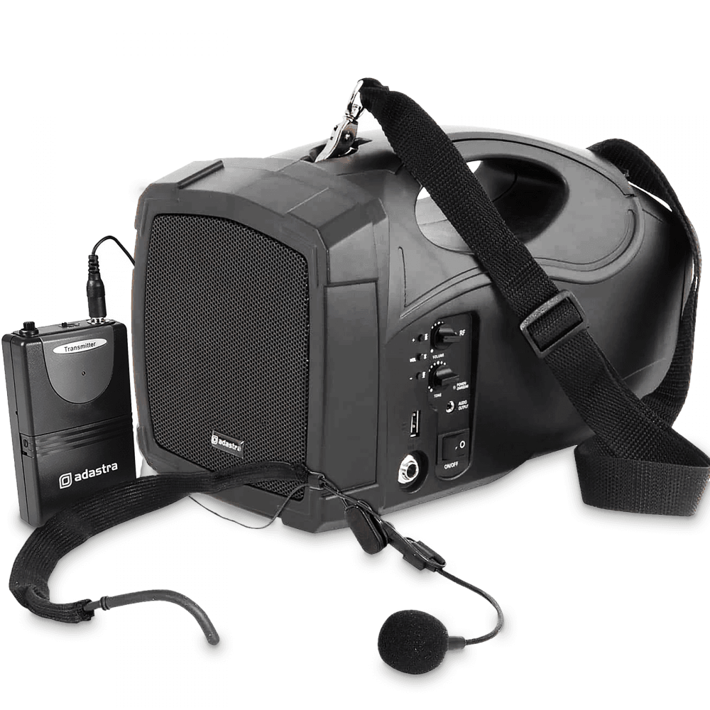 Adastra H25B Handheld PA Headset Microphone USB FM Bluetooth Public Speaking