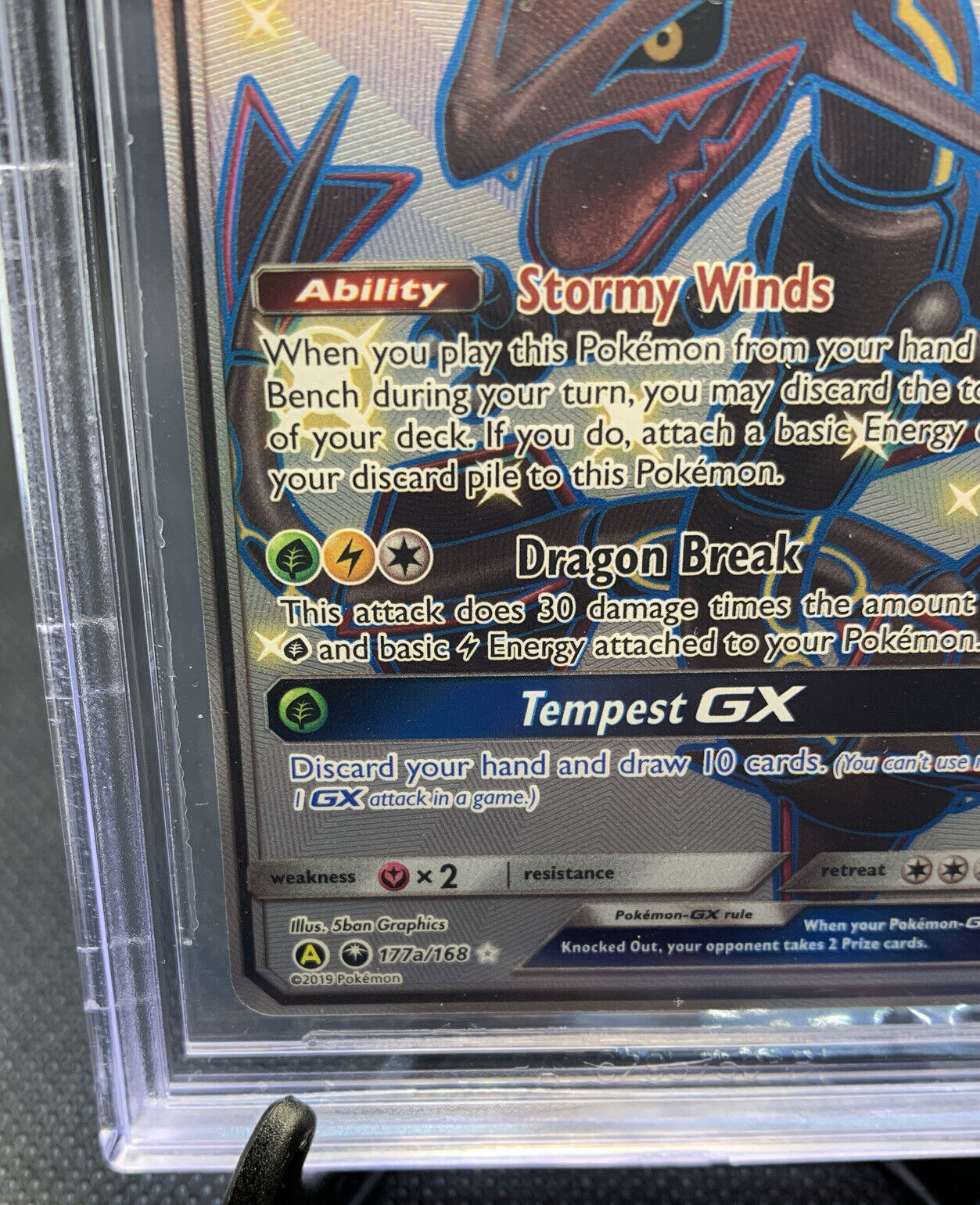 PSA 9 Pokémon JUMBO Shiny Rayquaza GX Hidden Fates 177 2018 Premium  Collection Values - MAVIN