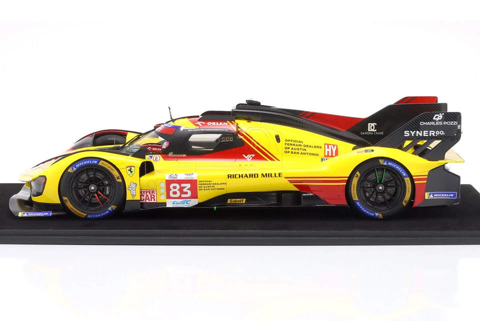 New LOOKSMART FERRARI 499P 3.0L TURBO V6 2024 1:12 Model Car Yellow LS1212 KidBX - Image 4 of 4