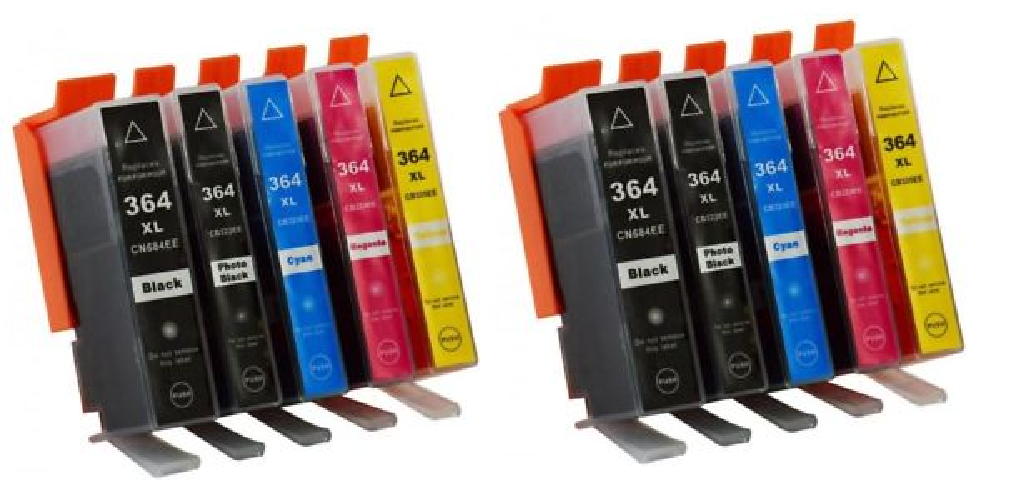 Kit 5 Cartucce Compatibili Kit 5 Cartucce 364XL Compatibili Per HP Photosmart 5510-5525 &ndash; Nero, Ciano, Magenta, Giallo Cartucce 364XL Compatibili HP