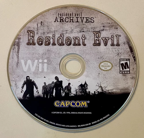 Resident Evil Archives: Resident Evil (Nintendo Wii, 2009) - DISC ONLY