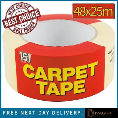 TEPPICHKLEBEBAND DOPPELSEITIG MEHRZWECK STARK KLEBEBAND STRAPAZIERFÄHIG UK 48x25M