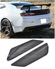 For 16-Up Chevrolet Camaro | ZL1 1LE Style Rear Trunk Spoiler Side Winglets Pair