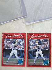 RARE 1990 Donruss Baseball Card #33 Juan Gonzalez Base & Reverse Negative Error