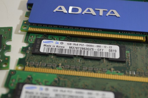 6GB DDR2 DIMM Memory Lot – SAMSUNG, ADATA, PC2-6400U RAM - Picture 5 of 8