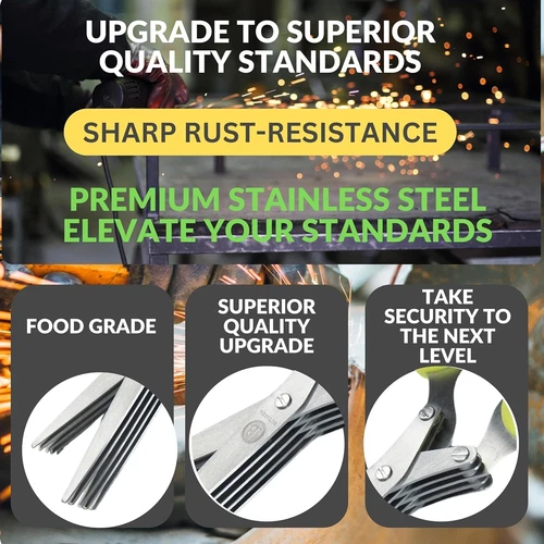 Kräuterscheren Set mit 5 Klingen und Abdeckung - Mehrzweck Schneiden Küche - Bild 6 von 8